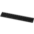 Renzo-viivain, 15 cm, muovinen, musta liikelahja logopainatuksella