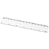 Renzo-viivain, 15 cm, muovinen, valkoinen liikelahja logopainatuksella
