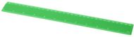 Renzo-viivain, 30 cm, muovinen, vihreä liikelahja logopainatuksella