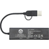 Rise RCS-kierrätetystä alumiinista valmistettu USB 2.0 -keskitin, musta lisäkuva 4