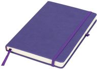 Rivista-muistivihko, keskikokoinen, violetti liikelahja logopainatuksella
