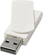 Rotate 16 Gt vehnänolkinen USB-muistitikku, beige liikelahja logopainatuksella