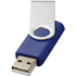 Rotate-basic-USB-muistitikku, 1 Gt, sininen, hopea liikelahja logopainatuksella