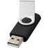 Rotate-basic-USB-muistitikku, 16 GB, musta liikelahja omalla logolla tai painatuksella
