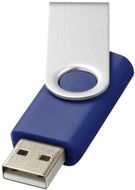Rotate-basic-USB-muistitikku, 2 Gt, sininen, hopea liikelahja logopainatuksella