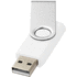 Rotate-basic-USB-muistitikku, 2 Gt, valkoinen, hopea liikelahja logopainatuksella