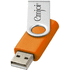 Rotate-basic-USB-muistitikku, 8 GB, hopea, oranssi lisäkuva 1