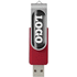 Rotate-doming-USB-muistitikku, 2 Gt, hopea, punainen lisäkuva 3