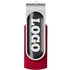 Rotate-doming-USB-muistitikku, 2 Gt, hopea, punainen lisäkuva 4