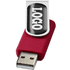 Rotate-doming-USB-muistitikku, 2 Gt, hopea, punainen liikelahja logopainatuksella
