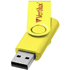 Rotate-metallic-USB-muistitikku, 2 Gt, keltainen lisäkuva 1