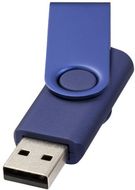 Rotate-metallic-USB-muistitikku, 4 Gt, tummansininen liikelahja logopainatuksella
