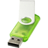 Rotate-translucent-USB-muistitikku, 4 Gt liikelahja logopainatuksella
