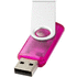 Rotate-translucent-USB-muistitikku, 4 Gt, purppura liikelahja logopainatuksella