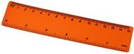 Rothko-viivain, 15 cm, muovinen, oranssi liikelahja logopainatuksella