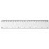 Rothko-viivain, 20 cm, muovinen, läpikuultava-valkoinen lisäkuva 3