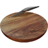 SCX.design K03 puinen leikkuulauta ja veitsisetti, luonnollinen liikelahja logopainatuksella