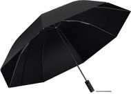 SCX.design R01 puoliautomaattinen sateenvarjo, musta liikelahja logopainatuksella