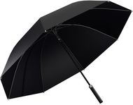SCX.design R02 golfsateenvarjo, musta liikelahja logopainatuksella
