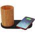 SCX.design W17 10 W:n langaton latausalusta valaistuvalla logolla ja kynäteline bambusta lisäkuva 5