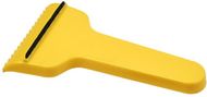 Shiver-jääkaavin, t-kirjaimen muotoinen, keltainen liikelahja logopainatuksella