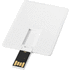 Slim-USB-muistitikku, 2 Gt, kortin muotoinen, valkoinen liikelahja logopainatuksella