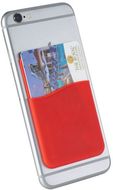 Slim-korttitasku älypuhelimelle, punainen liikelahja logopainatuksella