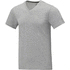 Somoto miesten lyhythihainen v-aukollinen t-paita, harmaa liikelahja logopainatuksella