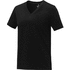 Somoto naisten lyhythihainen v-aukkoinen t-paita, musta liikelahja logopainatuksella