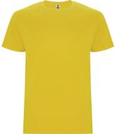 Stafford miesten lyhythihainen t-paita, keltainen liikelahja logopainatuksella