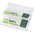 Sticky-Mate® kierrätetyt tarralaput 75 x 75 mm, valkoinen liikelahja logopainatuksella