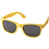 Sun Ray -aurinkolasit, keltainen liikelahja logopainatuksella