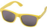 Sun Ray rPET -aurinkolasit, keltainen liikelahja logopainatuksella