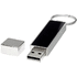 Suorakulmainen valaiseva USB, sininen, musta liikelahja logopainatuksella