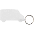 Tait suorakaiteen muotoinen kierrätetty avaimenperä, valkoinen lisäkuva 3