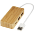 Tapas USB-hubi bambusta, luonnollinen liikelahja logopainatuksella