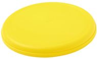 Taurus-frisbee, keltainen liikelahja logopainatuksella