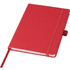 Thalaasa merimuovista valmistettu kovakantinen muistikirja, punainen liikelahja logopainatuksella