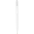 Thalaasa, merimuovista valmistettu kuulakärkikynä, läpinäkyvä-valkoinen, valkoinen liikelahja logopainatuksella