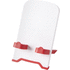 The Dok-puhelinjalusta, valkoinen, punainen liikelahja logopainatuksella