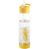 Tutti-frutti 740 ml Tritan urheilujuomapullo, läpikuultava-valkoinen, keltainen liikelahja logopainatuksella