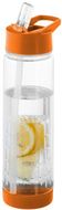 Tutti-frutti 740 ml Tritan urheilujuomapullo, läpikuultava-valkoinen, oranssi liikelahja logopainatuksella