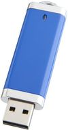 USB Flat, sininen liikelahja logopainatuksella