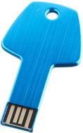 USB Key, vaaleansininen liikelahja logopainatuksella