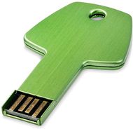 USB Key, vihreä liikelahja logopainatuksella