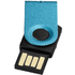 USB Mini, tummansininen liikelahja logopainatuksella