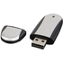 USB Ovaali, hopea, musta liikelahja logopainatuksella