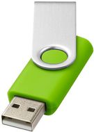 USB Rotate Basic, kalkinvihreä liikelahja logopainatuksella