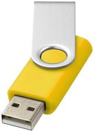 USB Rotate Basic, keltainen liikelahja logopainatuksella