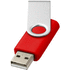 USB Rotate Basic, kirkkaan-punainen liikelahja logopainatuksella